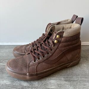 Vans Sk8-Hi MTE Leather Brown Herringbone